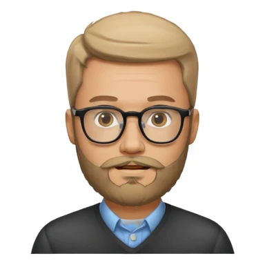 hombre con barba y lentes sticker