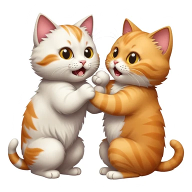 Two cats fighting sticker