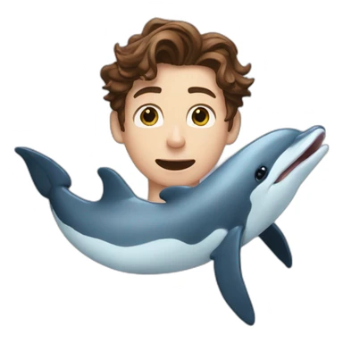 Tom Holland eaten by a dolphin sticker