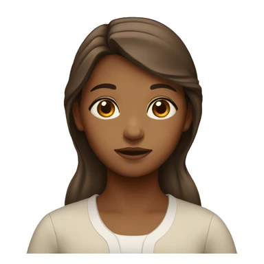 Praying girl with brown hair sticker