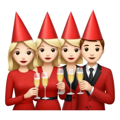 Red group peoples party sticker