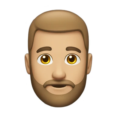 Make-cyclist bald short-beard sticker