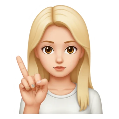 girl sticking up middle finger  sticker