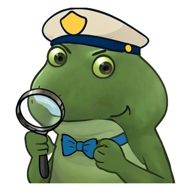 holding up a magnifying glass sticker