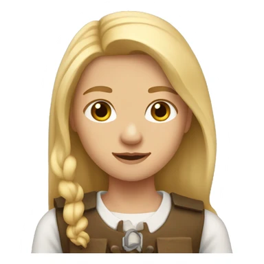 Girl with shoulder length blonde hair who is an archaelogist  sticker