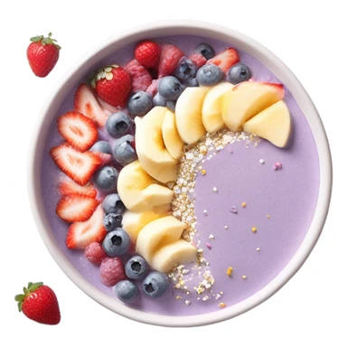 pastel purple and white smoothie bowl sticker