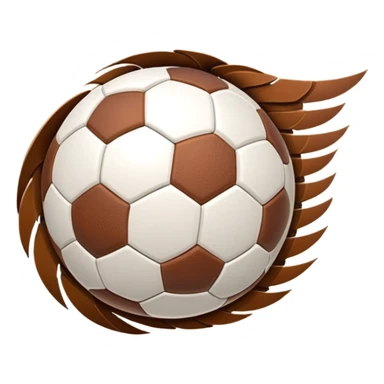 football emoji with motion lines to show movement sticker