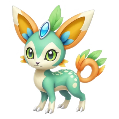 Meloetta-Vernid-Trico-Fionbri-Pokémon-Digimon-Fakémon-fusion-hybrid-creature sticker