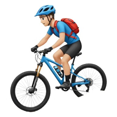 Bicicleta Mtb, ciclista montado, montaña sticker