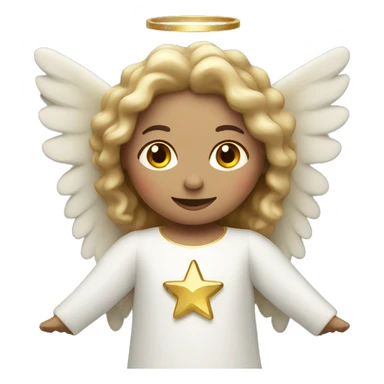 christmas Angel with golden halo, subtle red and green accents sticker