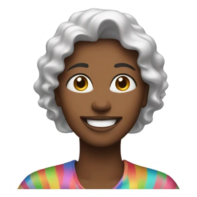 happy woman in confetty sticker