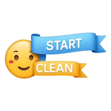 line with banner above saying start sticker