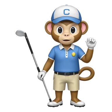 Monkeys with a golfie sticker