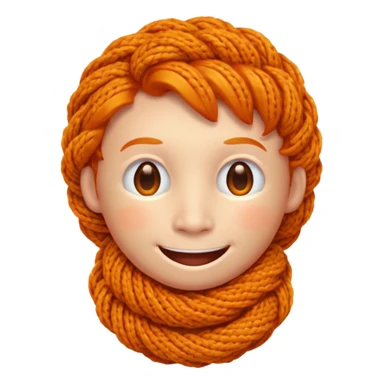 Knitted ginger face sticker