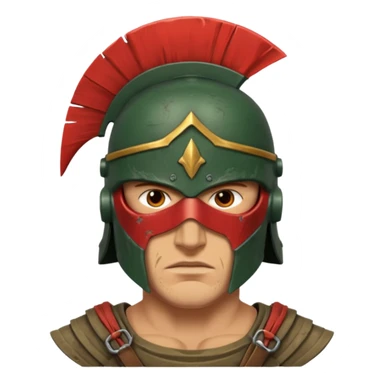 Spartan soldier face sticker