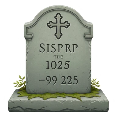 ein Grabstein mit: Hier ruht die SVP 1971 - 2025 sticker