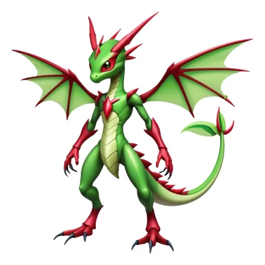  Cool Edgy Shiny Futuristic Ethereal Legendary Scizor-Flygon-Digimon-hybrid full body sticker