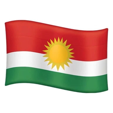 kurdistan flag without the pole like every other flag emoji sticker