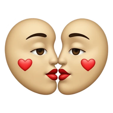 beige colored kiss print (NO FACE) sticker