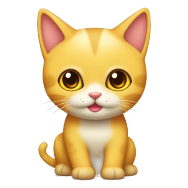 Gato con los hojos de corazon amarillo  sticker