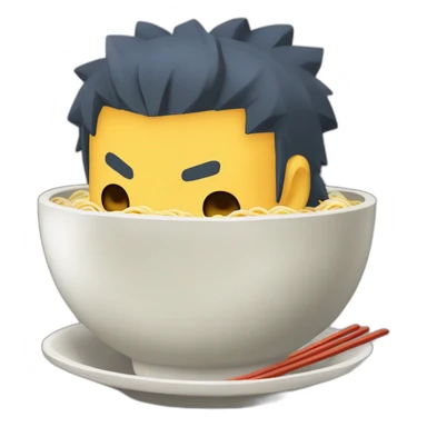 Naruto qui mange des ramen sticker