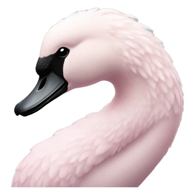 pastel pink swan sticker