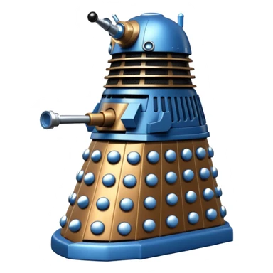 dalek silver, blue and bronze sticker