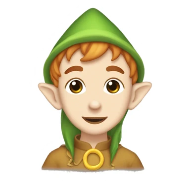 seorang elf berambut putih dikuncir dua memakai anting Mera sticker