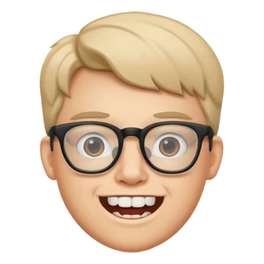  안경쓰고 덧니있는 사람 sticker