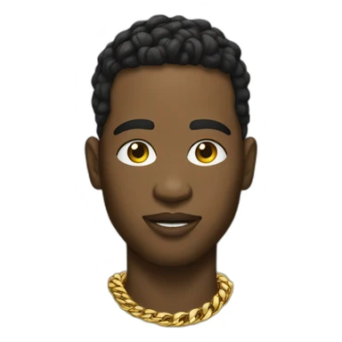 rapper with golden neckless sticker