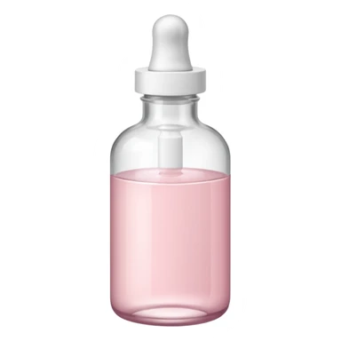 pale pink serum bottle with white top sticker