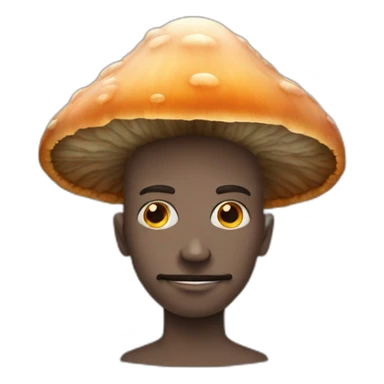 Fungi on man head sticker