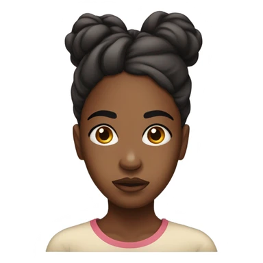 Black girl concerned  sticker