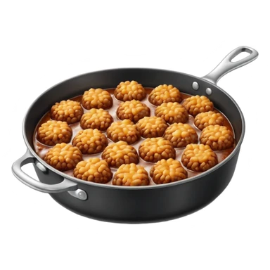 fried minced meat dish object icon, cooked minced meat in a pan, slightly crispy texture, glossy oil shine, 3D cartoon, mobile game icon style, centered, clean background, soft shadow, no text, no watermark
  sticker