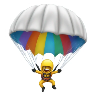 sky diver screaming parachute ripped sticker