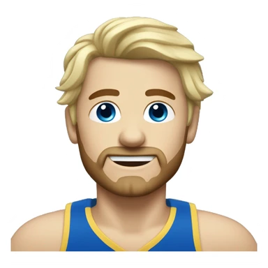 Sportlicher Mann mit blauen Augen und blonden haren sticker