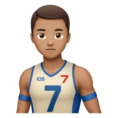 Number 7 Printed Athlete sticker