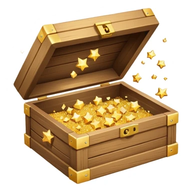 open box with sparkles above sticker