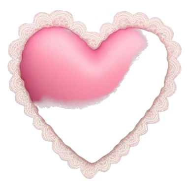 Pink heart with lace trim sticker