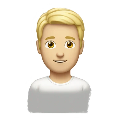 white guy with very little blonde hair sticker