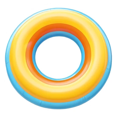 inflatable pool float object icon, colorful swimming ring, glossy plastic texture, summer vibe, 3D cartoon, mobile game icon style, centered, clean background, no text, no watermark
 sticker