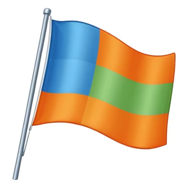 Emoji de drapeau avec les couleurs suivante : 🟦🟧🟩⚪️ plus clair le vert et oublie pas le blanc  sticker