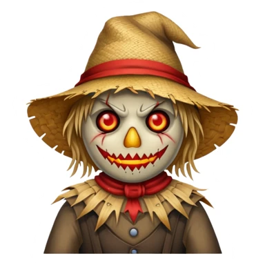 Scarecrow with Red Eyes horror look sticker