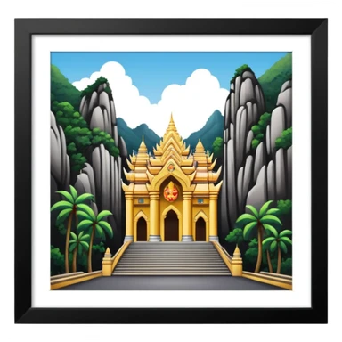 Batu caves sans le cadre noir sticker