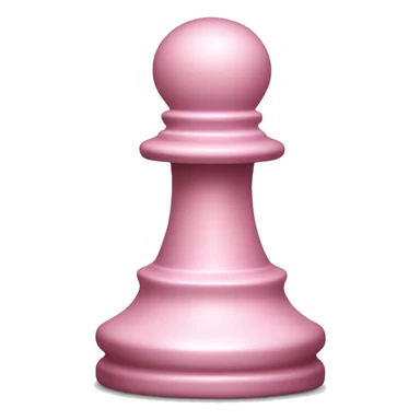 A light pink chess pawn sticker