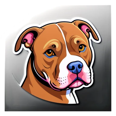 Pitbull dog Leia  sticker