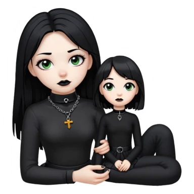 Homme 4 pattes fille Gothique derrière qui le tien en laisse  sticker