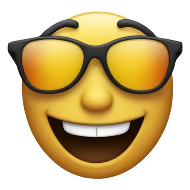 cool smile with sunglasses  sticker