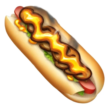 Sandwich sub in flames sticker