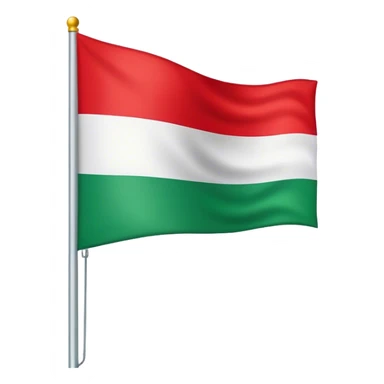 “A flag with a red top, a white stripe in the middle, and a green bottom.” sticker